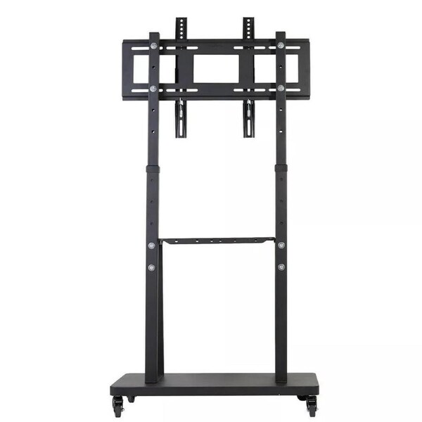 Portable TV Stand Trolley Cart: Mobile Exhibition Solution for 32-80" TVs with 2 Layers