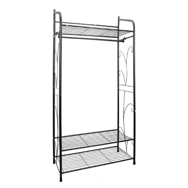 Large Space Clothes Rack Garment Hanger Stand Hanging Rail Iron Coat Closet Unit