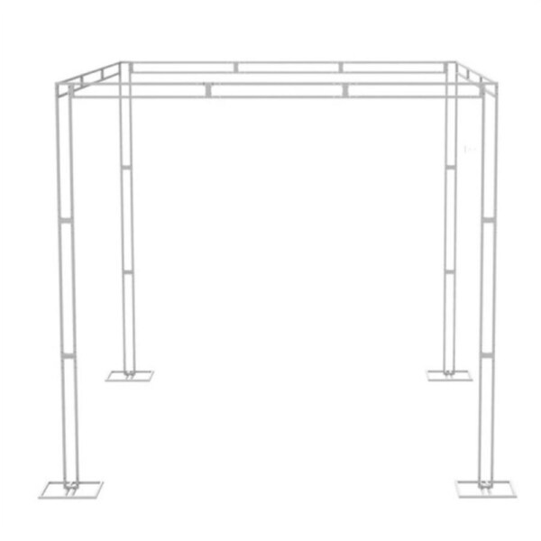 3M High Wedding Square Canopy/Chuppah/Arbor Drape Stand Wedding Piping Frame