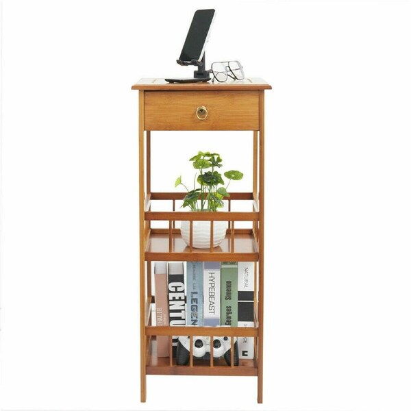 Industrial Retro Side Plant Table Solid Wood Telephone/Photo/Bedside/End Stand