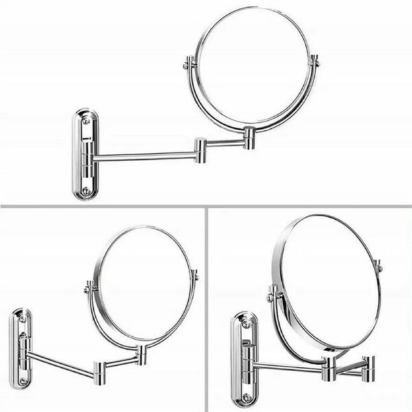 2 Double-Side Swivel Beauty Makeup Mirror 10X Magnification Wall-Mount Mirrors