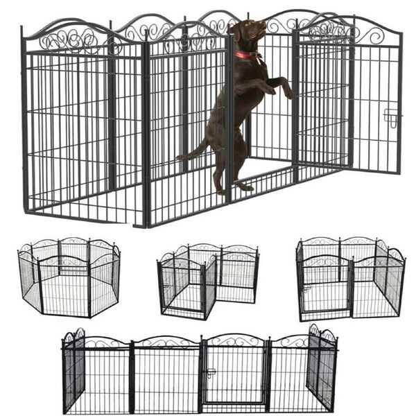 Heavy Duty Foldable Metal Indoor Outdoor Exercise Pet Fence Dog Playpen Kennel