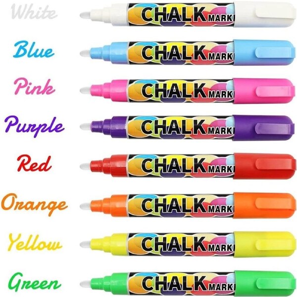 Bold Chalk Markers Dual Tip Dry Erase Marker Pens Packs Non-Toxic Window Markers
