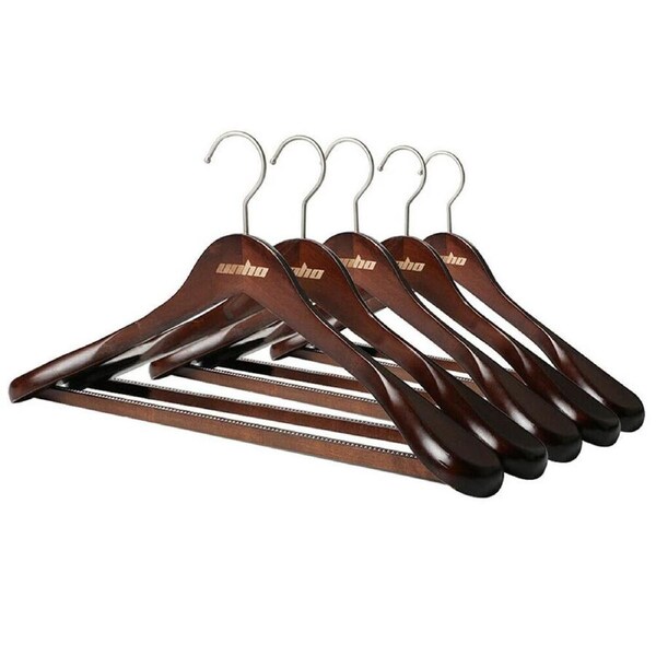 Anti-crease Elegant Wooden Suit Hangers Heavy Extra-Wide Shoulder Coat Hangers