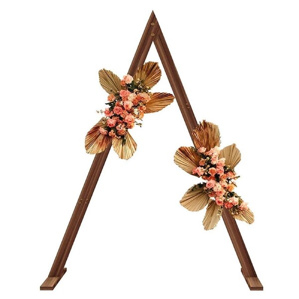 Unique Triangle Wood Wedding Ceremony Archway Backdrop Stand Garden Floral Frame
