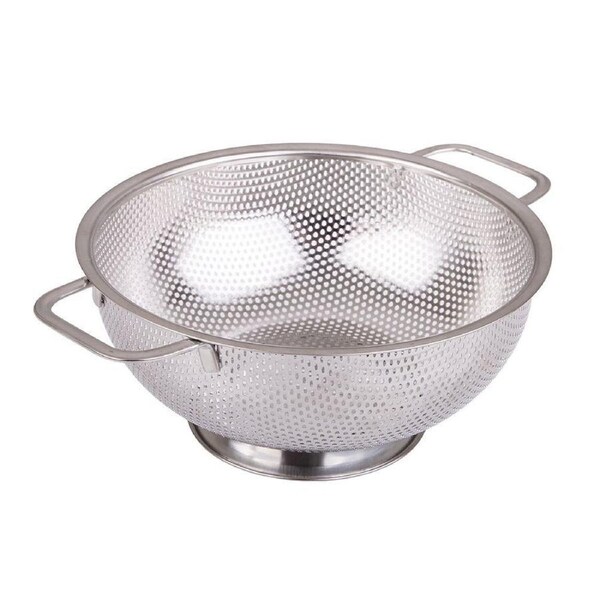 Appetito 22.5cm Stainless Steel Perforated Vegetables Colander Basket Strainer