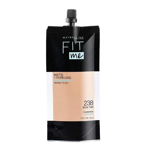 Maybelline Fit Me! Matte + Poreless Foundation 40ml Pouch 238 RICH TAN