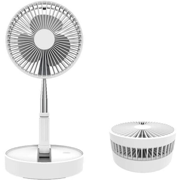 New Folding Telescopic 4.5W Portable Height/Tilt Adjustable Rechargeable Cordless Fan