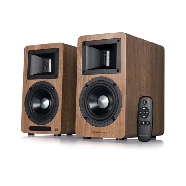 Airpulse A80 Active Hi-Res Bluetooth Speakers - Walnut