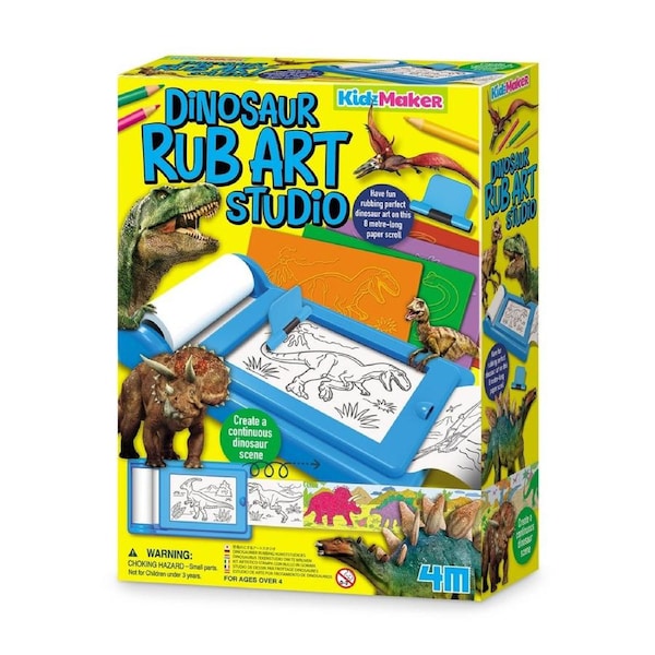 4M - KidzMaker - Dinosaur Rub Art Studio