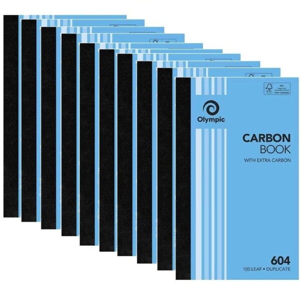 Olympic 604 Duplicate Carbon Book 142783 100 Leaf 10 Pack