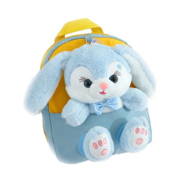 Nevenka Kids Bunny Backpack Plush Bag Cute with Stuffed Bunny Toys-Blue