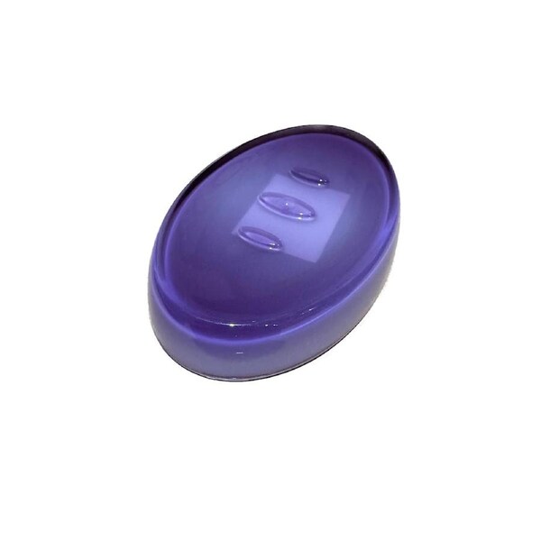 6x Creative Home Oval Soap Dish Holder Plate - Purple (Bulk)