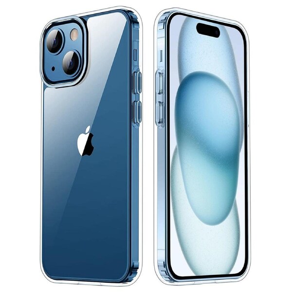 Apple iPhone 15 (6.1") Ultra Slim Premium Crystal Clear TPU Gel Back Case by MEZON – Wireless Charging Compatible (iPhone 15, Gel)