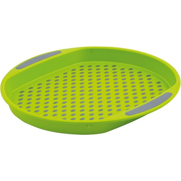 Avanti 40cm Round Non Slip Serving Plastic Tray Drink Food Dishes Server Green