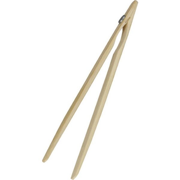 Avanti Bamboo Toast Tongs w/ Magnet Utensil for Bread/Crumpet Kitchen Toaster