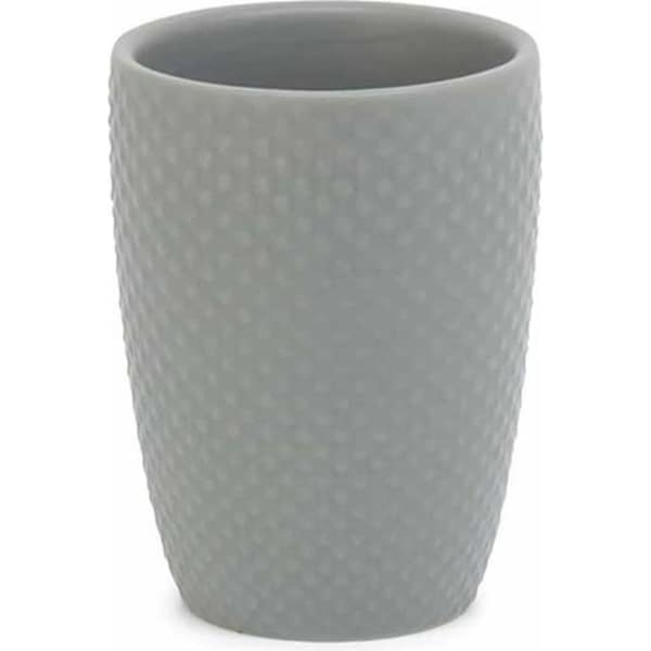 Salt & Pepper Suds Bathroom Toothbrush Holder 11cm Ceramic Emboss Tumbler Cloud