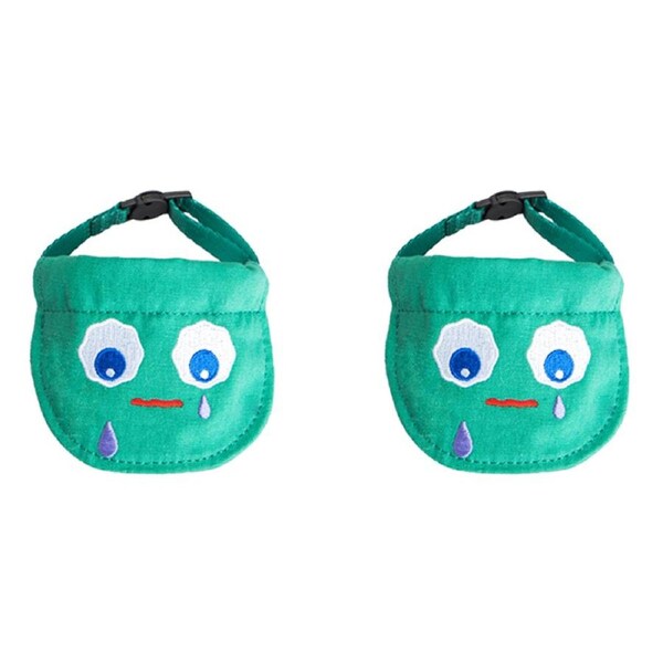 2x Pidan Adjustable 12cm Pet Cat/Kitten Small Dog Bib Collar Accessory Green