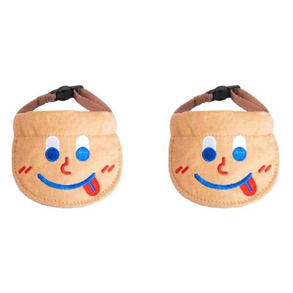 2x Pidan Adjustable 7-12cm Pet Cat/Kitten Small Dog Bib Collar Accessory Orange