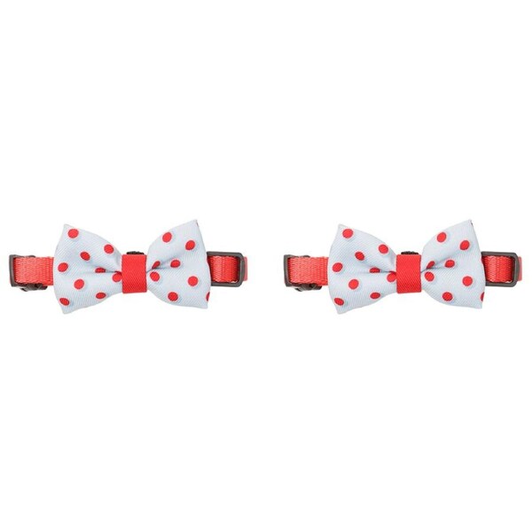 2x Pidan Adjustable 12cm Bow Tie Neck Collar Pet Cat/Kitten Necktie Accessory A5