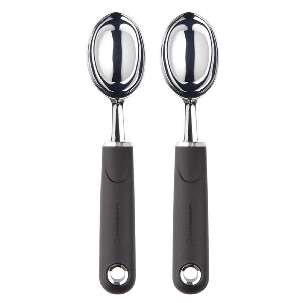 2PK MasterCraft Soft Grip Stainless Steel Portable Ice Cream Scoop Home Kitchen