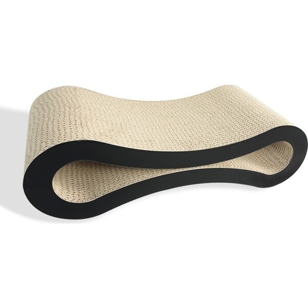 Zodiac Deluxe Pet Cat 50x23cm Scratcher Furniture Fun Play Scratching Bed Black