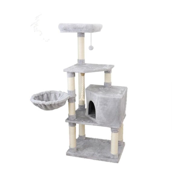 Catio 136cm Scratching Tree Supreme Cat Pet Condo Furniture Scratcher Tree White
