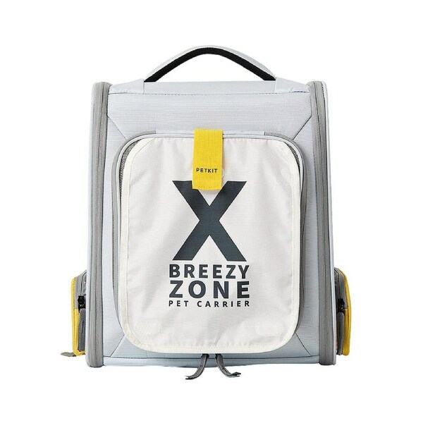 Petkit 43cm Breezy Xzone Pet Dog/Cat Carrier Travel Portable Bag Grey Yellow