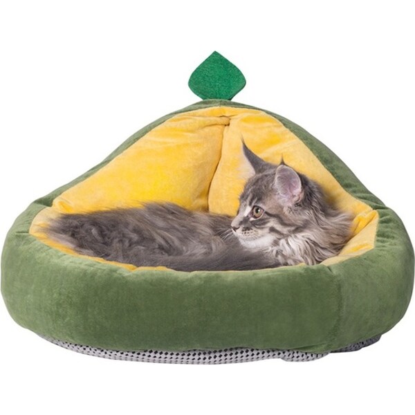 Pidan Pet/Cat 48cm Avocado Plush Bed Sleeping Comfy Kennel Soft Cushion Green