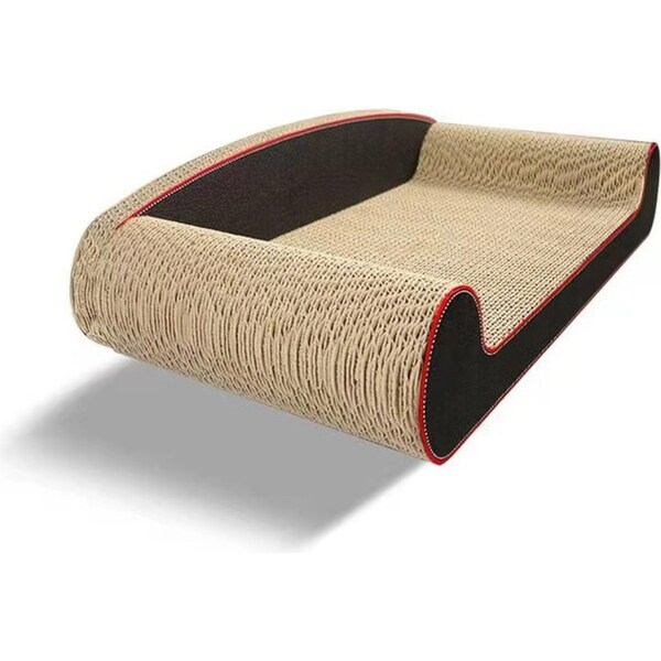 Zodiac Pet Cat 24.5x50cm Sofa Chair Scratcher Furniture Scratching Bed Black