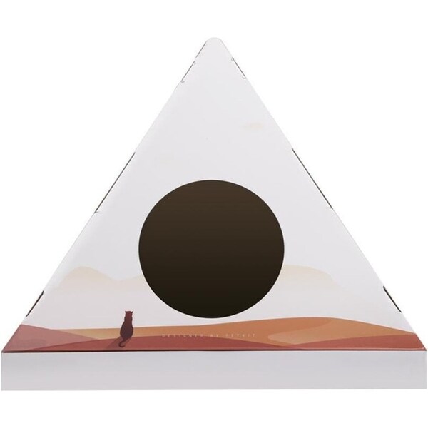 Petkit Cardboard Pet Cat Scratcher Pyramid House Scratching Fun Play Toy