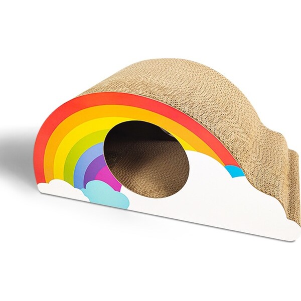 Zodiac Rainbow 57x29cm Scratcher Play Furniture Pet Cat Scratching House Bed