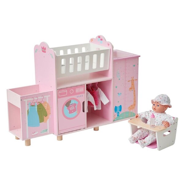 Olivia’s Little World Amanda 6 in 1 Baby Doll Nursery Changing Station, Pink