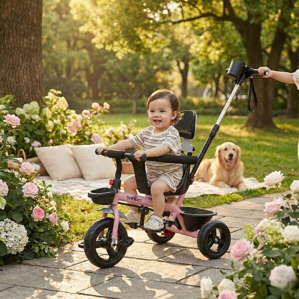 Bopeep Kids Tricycle Ride-On Toddler Trike Pink