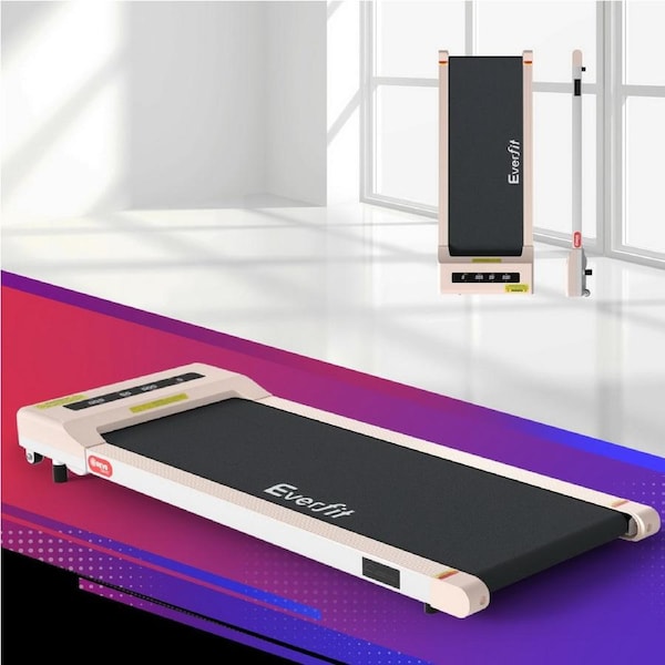 EVERFIT Walking Pad Treadmill Compact for Home Pink