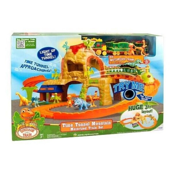Dinosaur Train Time Tunnel Mountain Motorized Train Set 3+