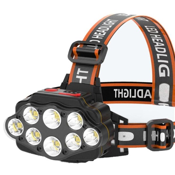 USB Rechargeable Head Light 7 LED Headlight Head Lamp Waterproof Head Torch