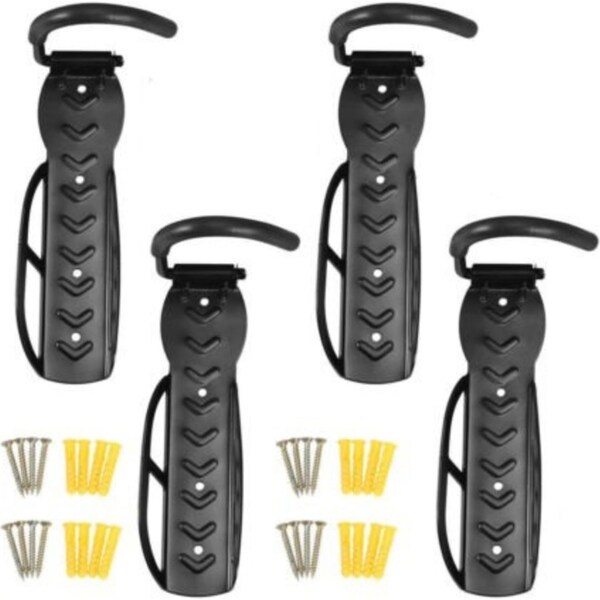 4pcs Wall Rack Mount Bicycle Hanger Stand Garage Bike Steel Hook Holder