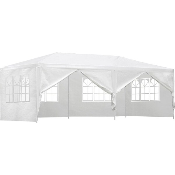 Gazebo Outdoor Marquee Wedding Camping Tent White - 3x6m