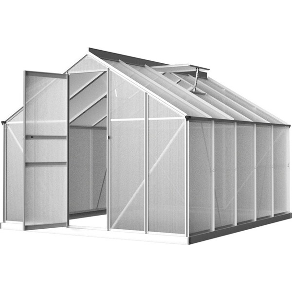 Greenhouse Aluminium Polycarbonate Green House Garden Shed 3x2.5M
