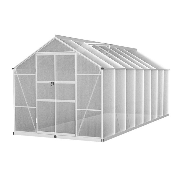 Aluminium Greenhouse Polycarbonate Green House Garden Shed 4.7x2.5M