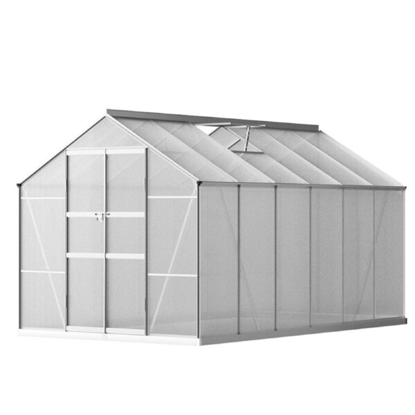 Greenhouse Aluminium Polycarbonate Green House Garden Shed 3x2.5M