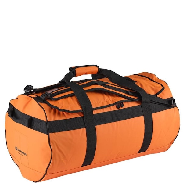 Caribee Kokoda 90L Water Resistant Barrel Duffle Bag Orange 58073 Orange