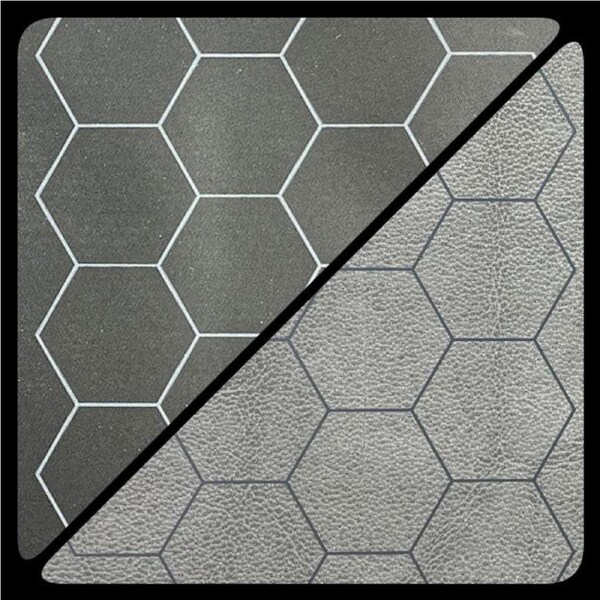 CHX 97680 Reversible Megamat 1 Hexes Black-Grey (34 1/2 x 48)
