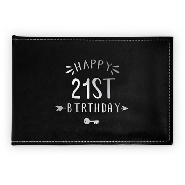 Guest Book 21St Silver Writing 23x18cm Novelty Birthday Signing Decor Notepad