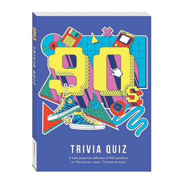Hinkler Explore 90s Trivia Quiz Pop Culture Trivia Question Book Challenge