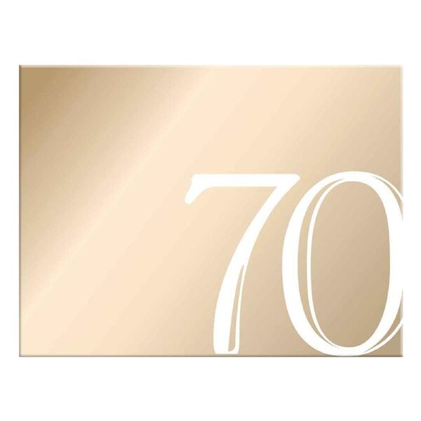 70th Rose Gold Guest Signing Book With Gold Text 23x18cm Birthday Keepsake