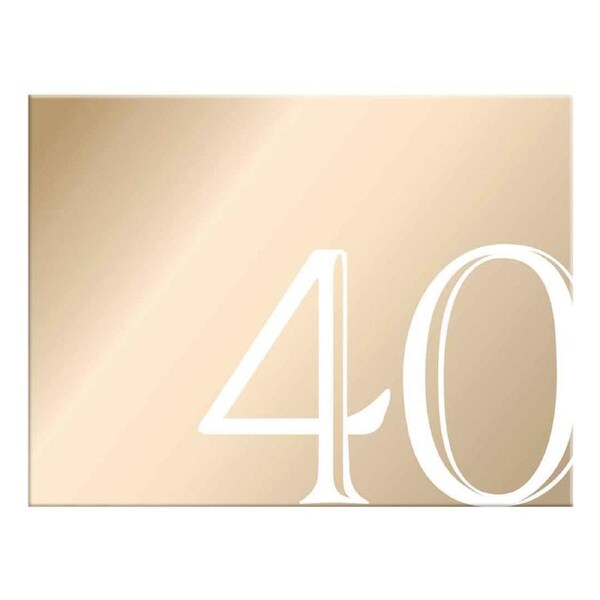 40th Rose Gold Guest Signing Book With Gold Text 23x18cm Birthday Keepsake
