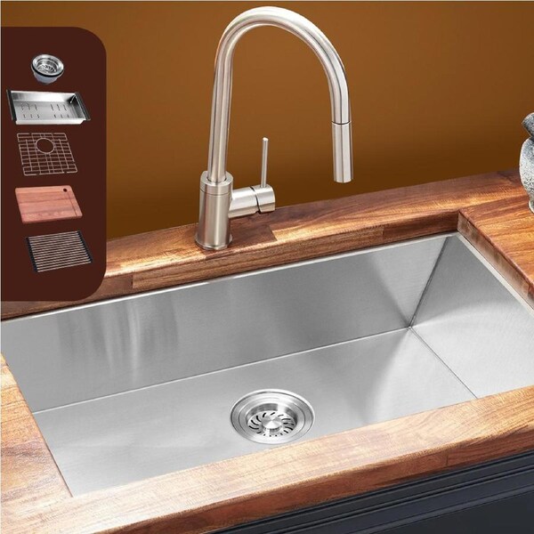Simplus 75x45CM Workstation Kitchen Sink Stainless Steel Laundry Basin Single