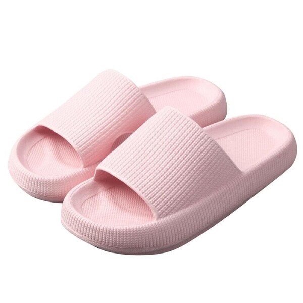 Comfortable Breathable Thickened Soles Soft House Slippers Pink 38-39